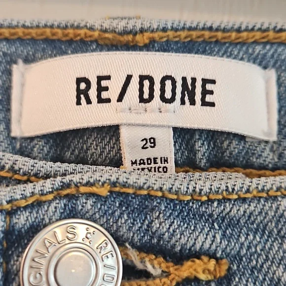 Re/Done Light Blue Skinny Jeans Sz 29 - Picture 4 of 5